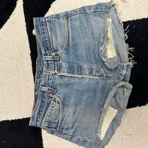 Distressed Denim Shorts
